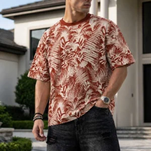 Kanani Fashion Men's Regular Lycra Casual Printed Half Sleeve Shirt For men